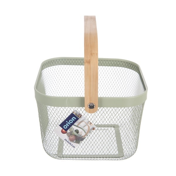 Coș de depozitare din sârmă din metal 24,5x24,5x30 cm Greenish – Orion-image-3