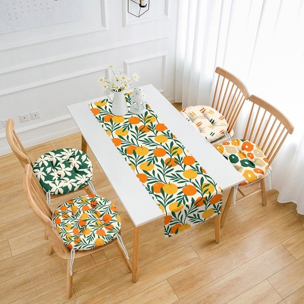 Set 4 perne de scaun și napron 45x140 cm – Mila Home-image-1