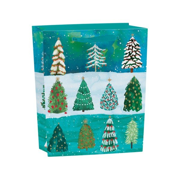 Pungă de cadouri 25x10 cm  cu model de Crăciun Wild Winter Forest – Roger la Borde