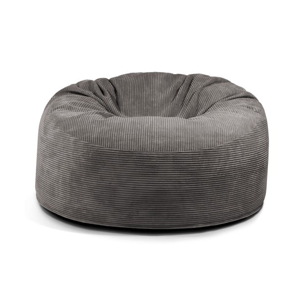 Fotoliu bean bag maro închis cu tapițerie din catifea reiată Om 135 – SLOWDOWN-image-2