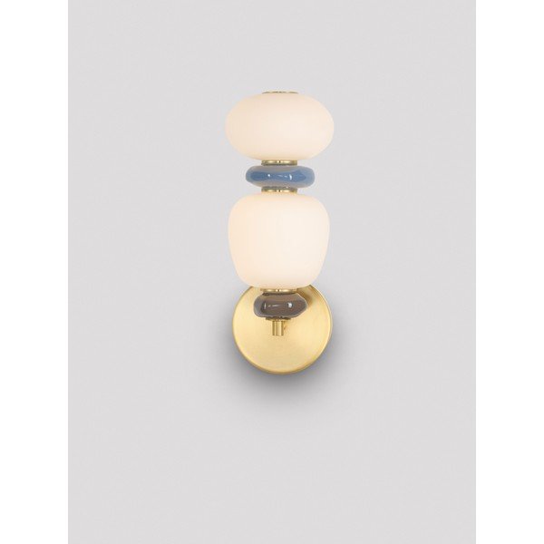 Aplică de perete albă/aurie LED cu intensitate reglabilă din metal Palo – Nova Luce-image-3