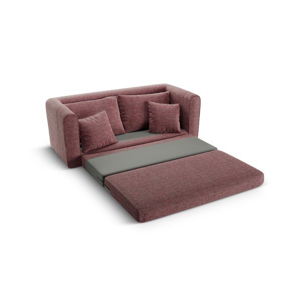 Canapea roz-închis extensibilă 158 cm Lido – Micadoni -image-4