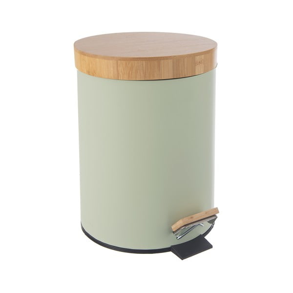 Coș de gunoi verde deschis cu pedală din metal 5 l Greenish – Orion-image-4