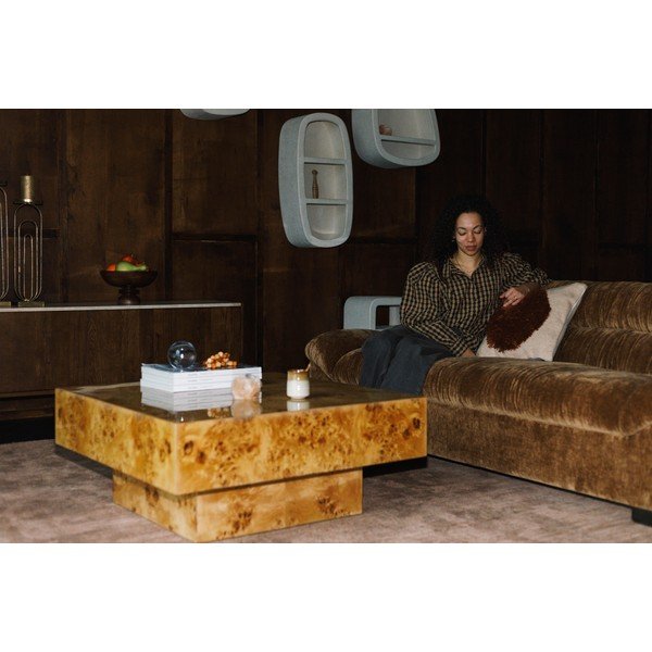 Măsuță de cafea în culoare naturală cu aspect de lemn de nuc 90x90 cm Quinn – Dutchbone-image-3