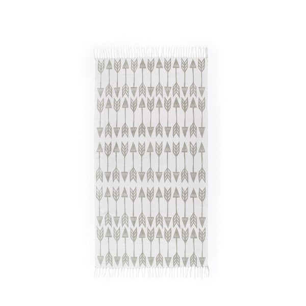 Covoraș Roomblush Arrows, 80 x 140 cm, alb - gri