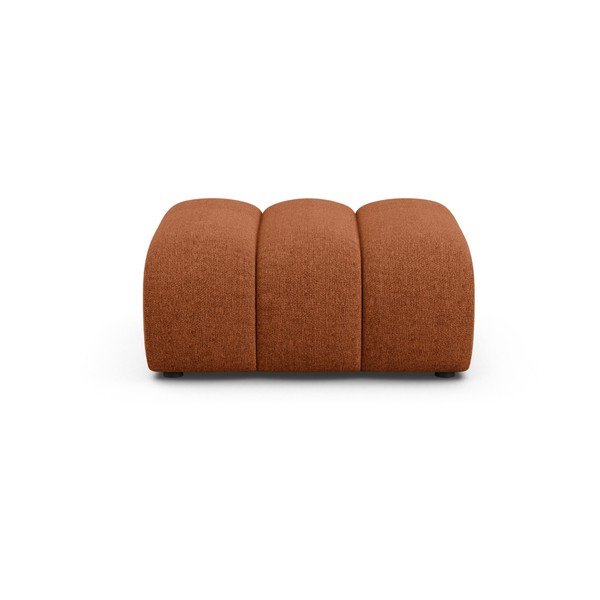 Taburet cărămiziu cu tapițerie din chenille Lupine – Micadoni -image-1