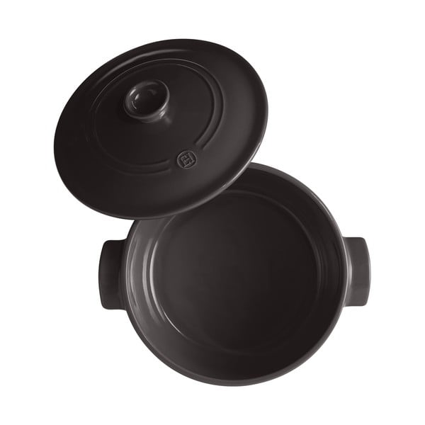Oală și capac din ceramică Emile Henry, ⌀ 27 cm, negru-image-1