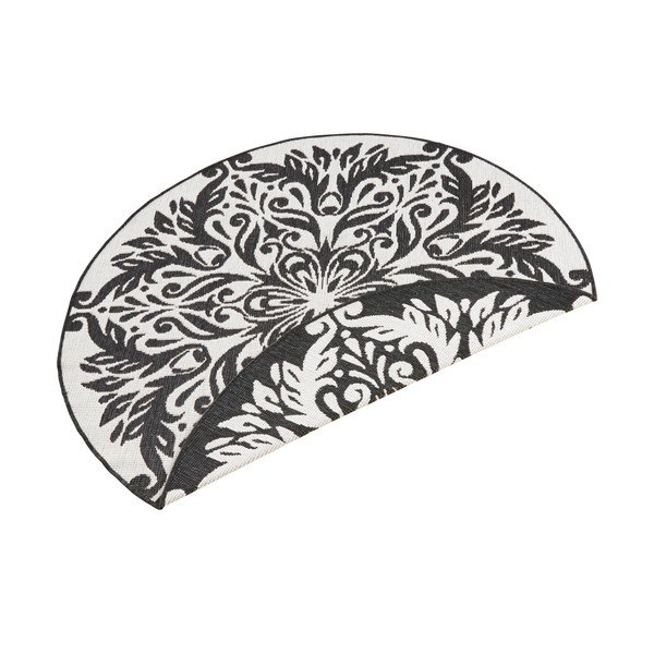 Covor adecvat pentru exterior NORTHRUGS Madrid, ⌀ 200 cm, negru-crem-image-3