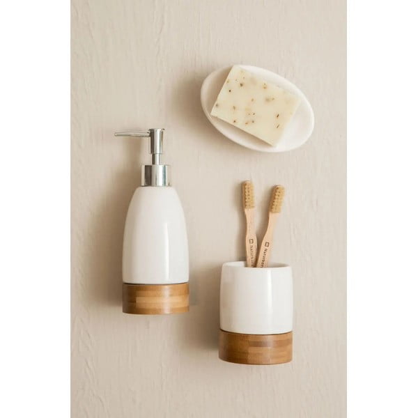 Set de accesorii de baie alb din piatră Earth – Premier Housewares-image-1