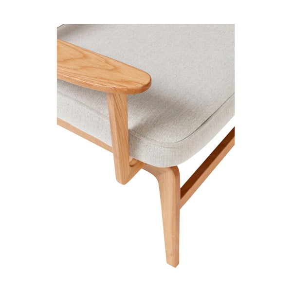 Fotoliu cu structură din lemn de stejar Hübsch Haze, gri-image-2