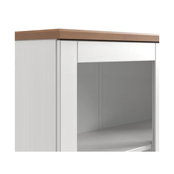 Vitrină albă/chihlimbar din lemn de pin suspendată 105x80x35 cm Teramo – Støraa-image-4