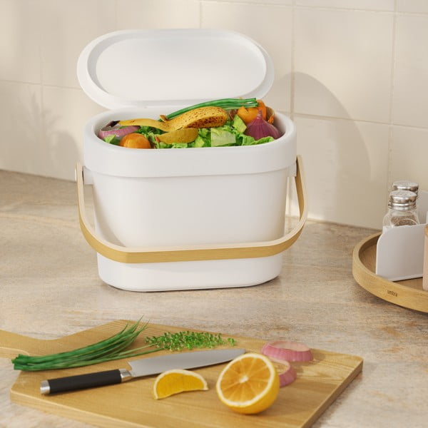 Recipient pentru deșeuri compostabile alb 4 l Bellwood – Umbra-image-1