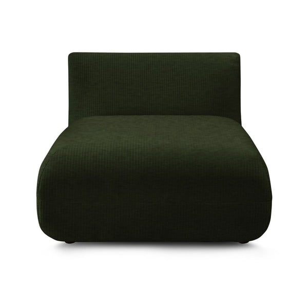 Modul pentru canapea verde cu tapițerie din catifea reiată Lecomte – Bobochic Paris