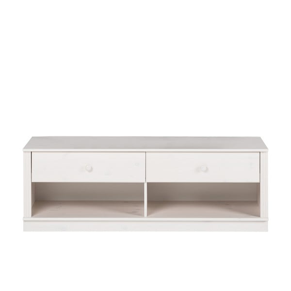 Comodă TV albă din lemn de pin 137x47 cm Anita – Støraa