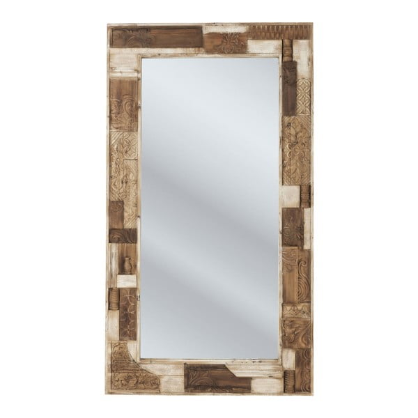 Oglindă cu ramă din lemn de molid Kare Design Arte Natura