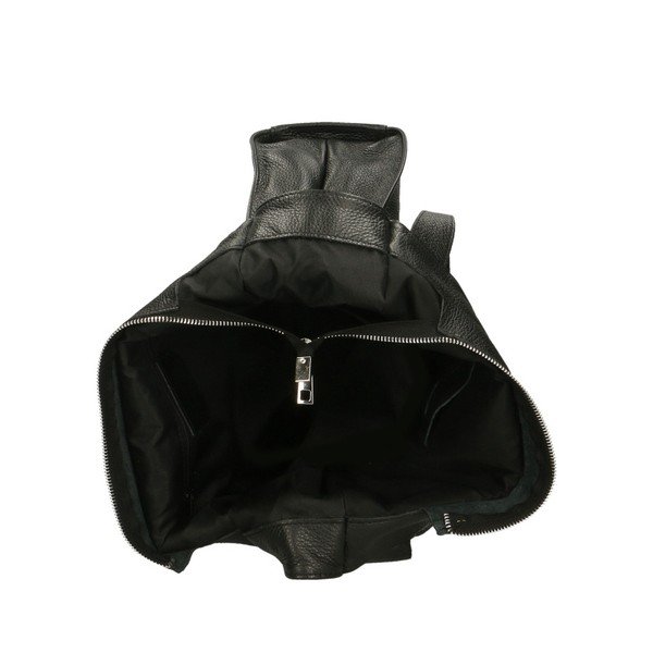 Geantă din piele Chicca Borse Crispy, negru-image-2