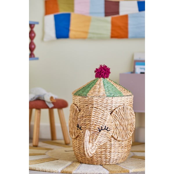 Coș de jucării pentru copii în culoare naturală din zambilă de apă ø 35x50 cm Bobo – Bloomingville Mini-image-1