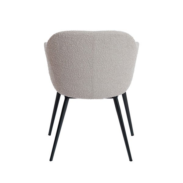 Scaun de sufragerie bej cu cotiere tapițat Leone – Light & Living-image-3