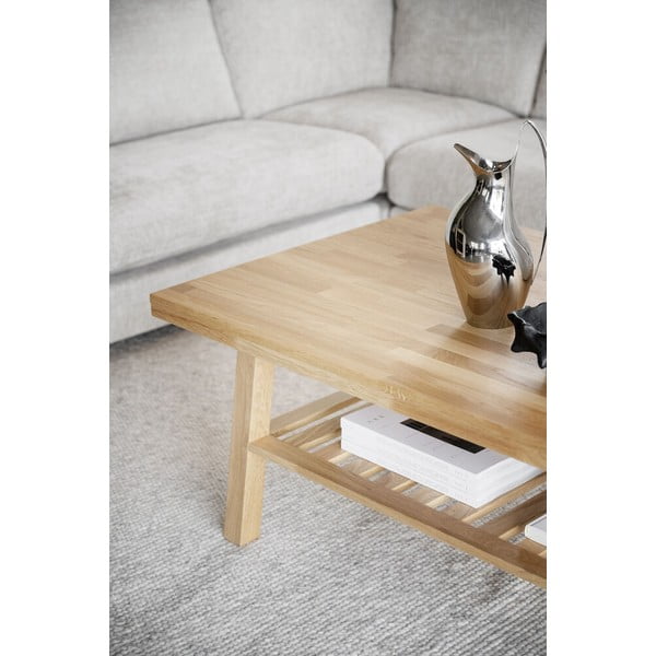 Măsuță de cafea din lemn de stejar Rowico Brooklyn, 130 x 75 cm-image-1