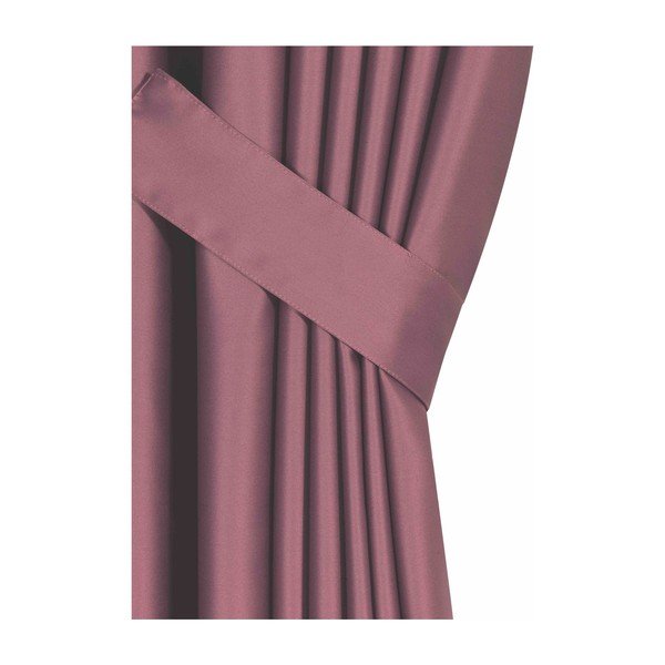 Draperie semi-opacă roz 260x100 cm - Mila Home-image-1