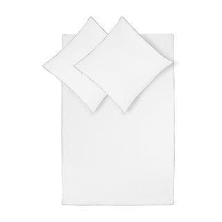 Lenjerie de pat din bumbac percale Westwing Collection, 200 x 200 cm, alb