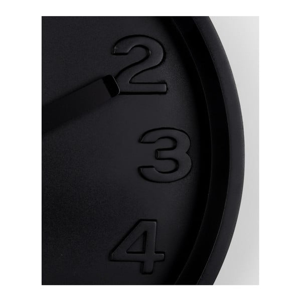 Ceas de perete din beton cu limbi negre Zuiver Concrete, negru-image-4