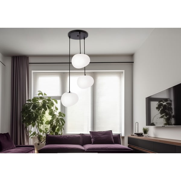 Lustră alb-negru ø 42 cm Stones – Candellux Lighting-image-2
