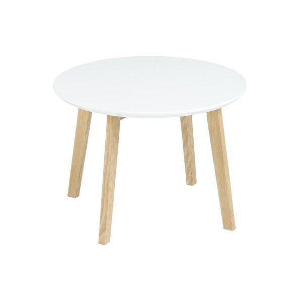 Masă de cafea Actona Molina, ⌀ 50 cm, alb-image-2