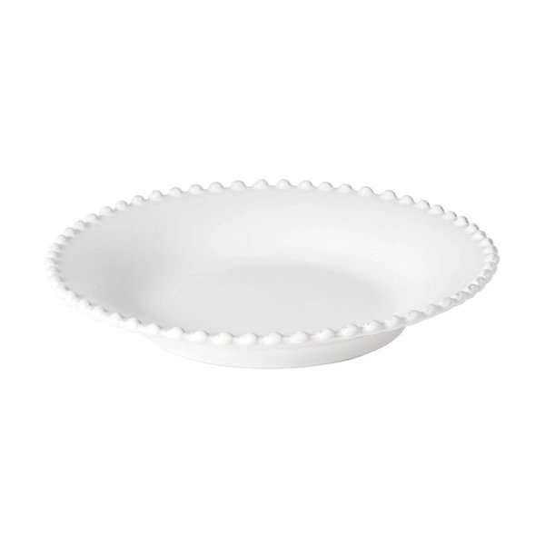 Farfurie adâncă din gresie ceramică Costa Nova Pearl, ⌀ 24 cm, alb