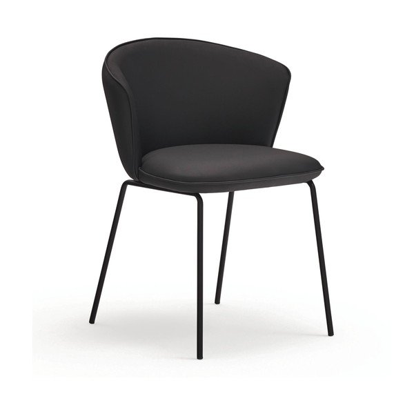 Set de scaune de sufragerie negru 2 buc. tapițat Add – Teulat