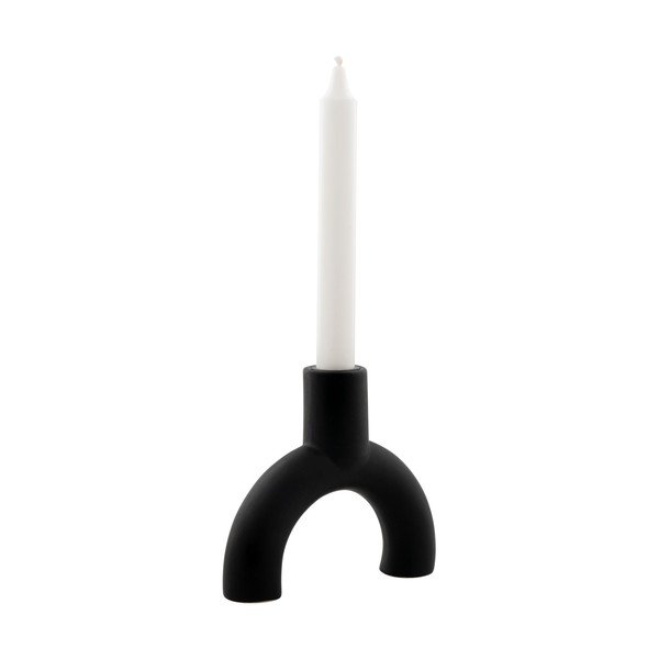 Sfeșnic din sticlă House Nordic Fondo, negru-image-2