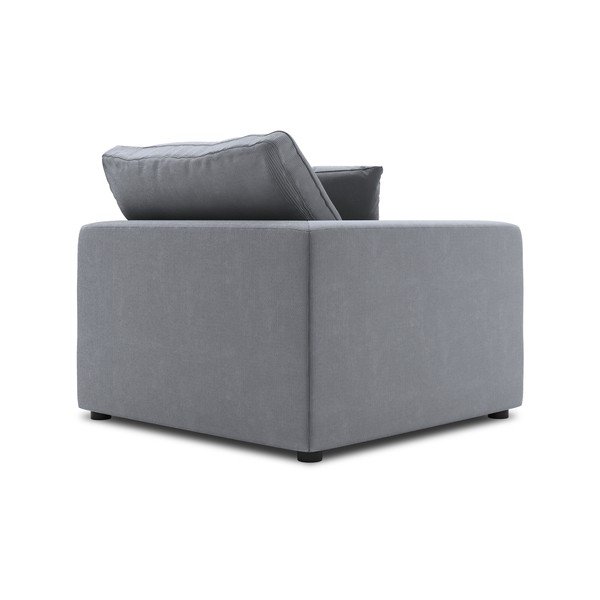 Modul cu tapițerie din catifea pentru canapea colț de stânga Windsor & Co Sofas Galaxy, gri-image-3