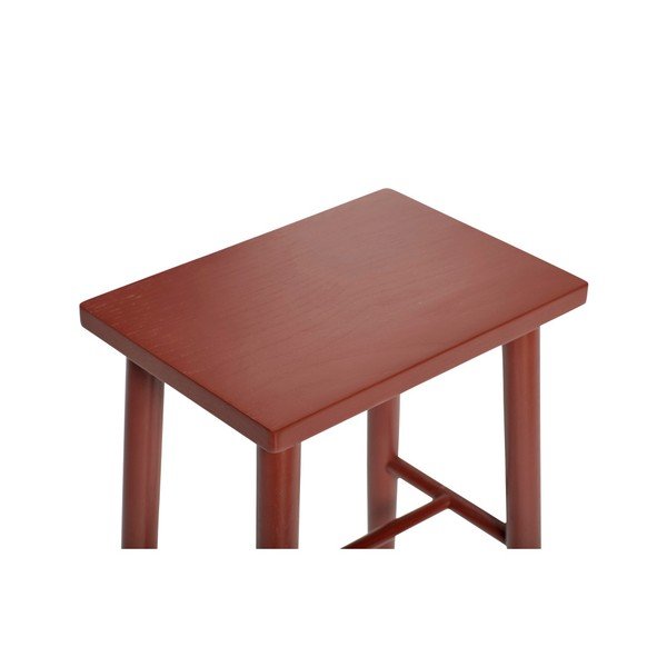 Scaun bar din lemn de stejar Hübsch Oak Bar stool, înălțime 52 cm, roșu-image-1