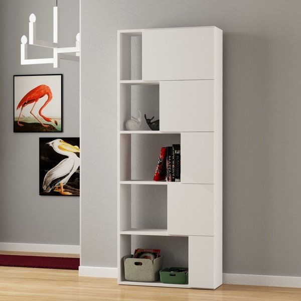 Bibliotecă Ondatoo White, alb-image-1