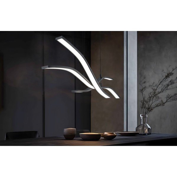 Lustră negru-mat LED cu control prin telecomandă/cu intensitate reglabilă din metal Spider – Trio Select-image-1