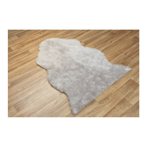 Covor din blană artificială Tekli, 70 x 100 cm, gri-image-2