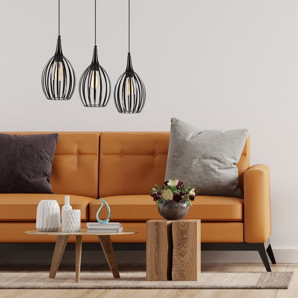 Lustră neagră ø 17,5 cm Vincent – LAMKUR-image-1