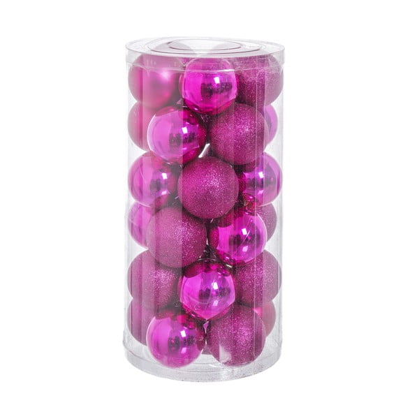 Globuri roz de Crăciun în set de 30 bucăți Balladas Casa Selección,  ø 6 cm