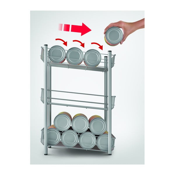 Organizator de bucătărie cu 3 nivele Metaltex-image-1