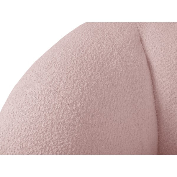 Fotoliu roz deschis cu tapițerie din stofă bouclé Essen – Cosmopolitan Design-image-4