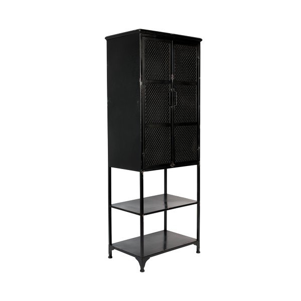 Vitrină neagră din metal 60x161 cm Denver – Dutchbone-image-2