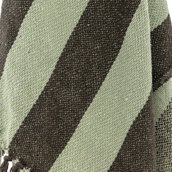 Pătură verde din bumbac reciclat 130x160 cm Frello – Bloomingville-image-3