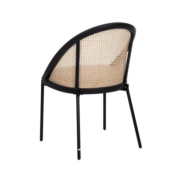 Scaun de sufragerie bej/în culoare naturală tapițat – Ixia-image-4