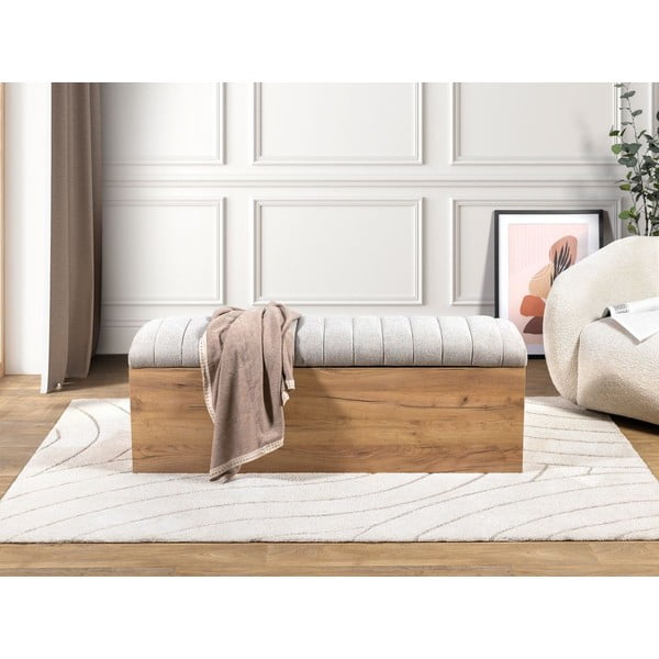 Bancă gri deschis/în culoare naturală Oceane – Bobochic Paris-image-1