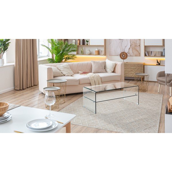 Măsuță de cafea din sticlă 50x100 cm Cristal Evo – Tomasucci-image-2