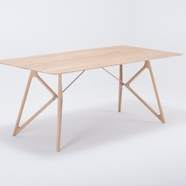 Masă de dining cu blat din lemn de stejar 180x90 cm Tink - Gazzda-image-1