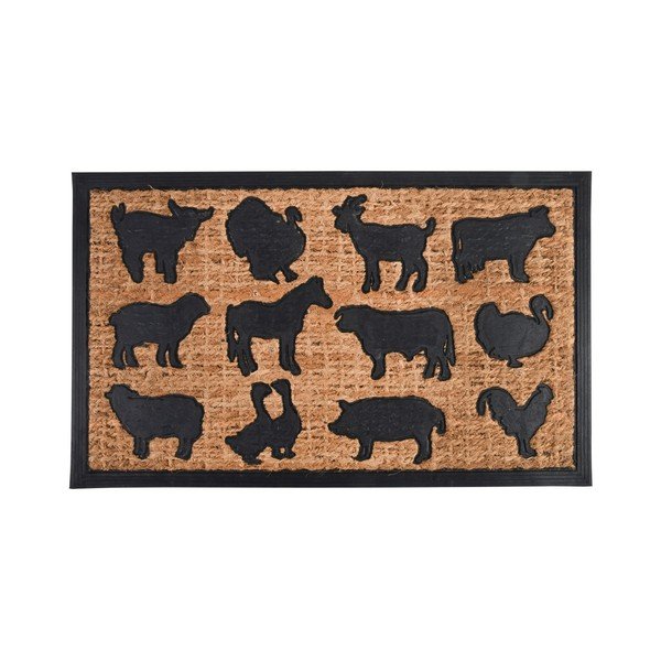 Covoraș intrare din cauciuc și fibre de cocos Esschert Design Gardener, 45,3 x 75,5 cm