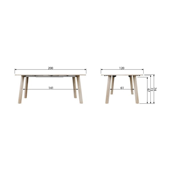 Masă dining extensibilă WOOOD Lange, ⌀ 120 cm-image-4