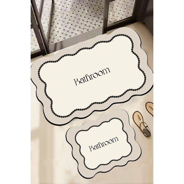 Covorașe de baie crem 2 buc. 60x100 cm Bounde – Foutastic-image-1