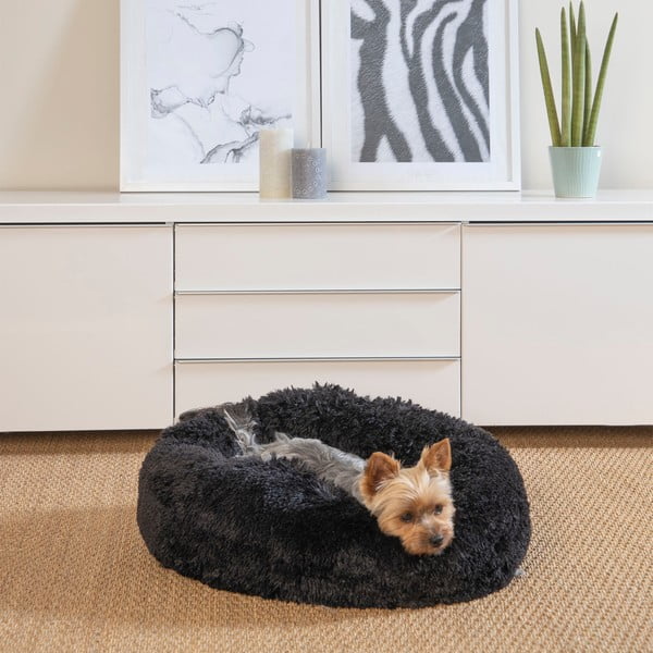 Pat pentru animale de companie negru pentru câini ø 55 cm – Love Story-image-1